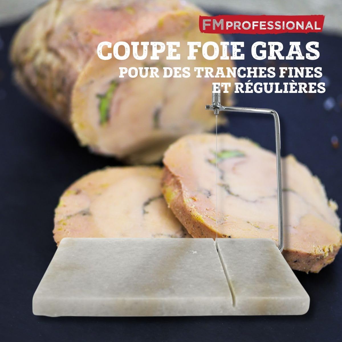 Fackelmann - Professional 22259 - 23x15x5 cm - coupe foie gras inox marbre 22259