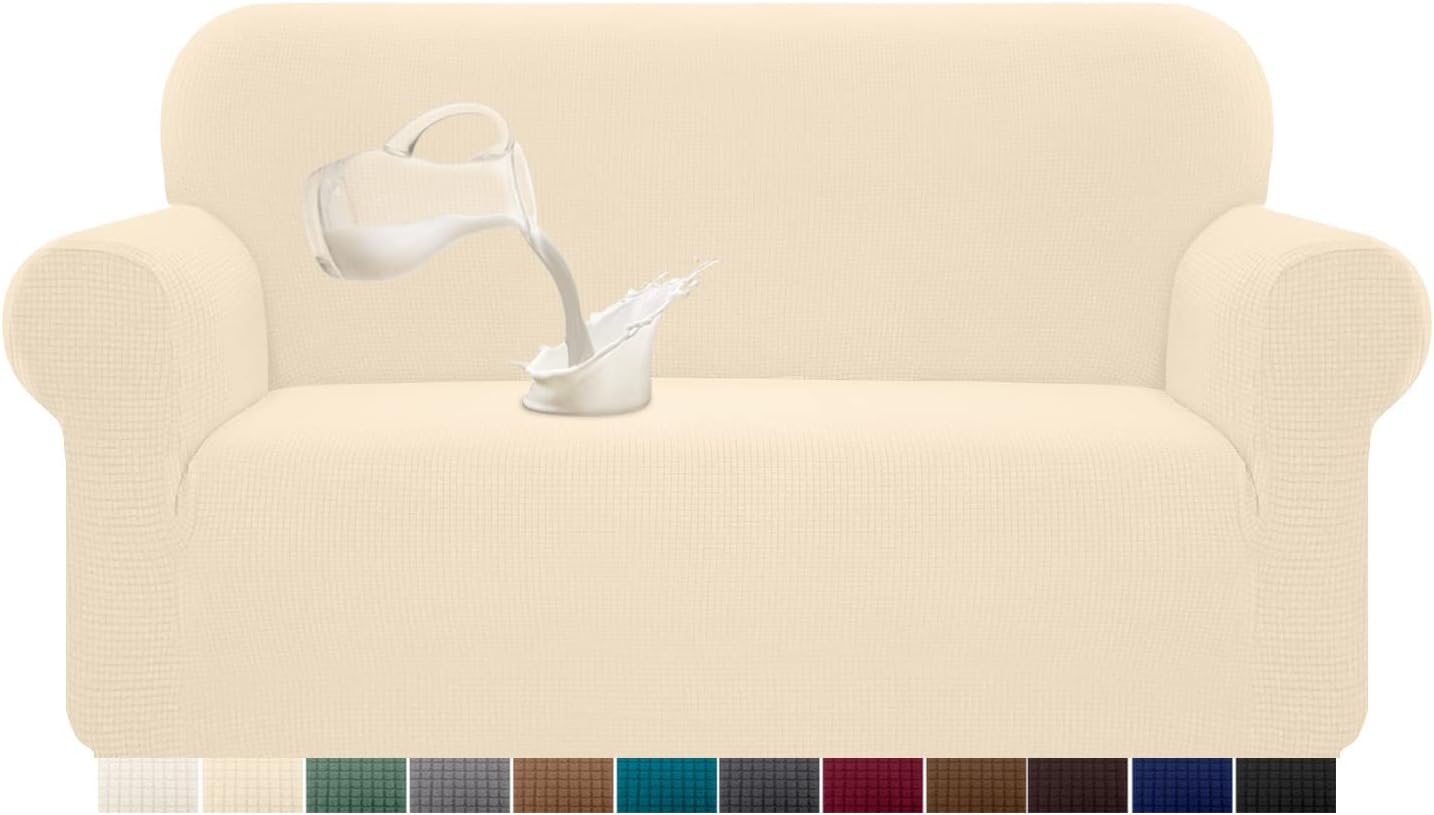 Granbest - housse Stretch imperméable 2 places - spandex, mousse antidérapante, beige
