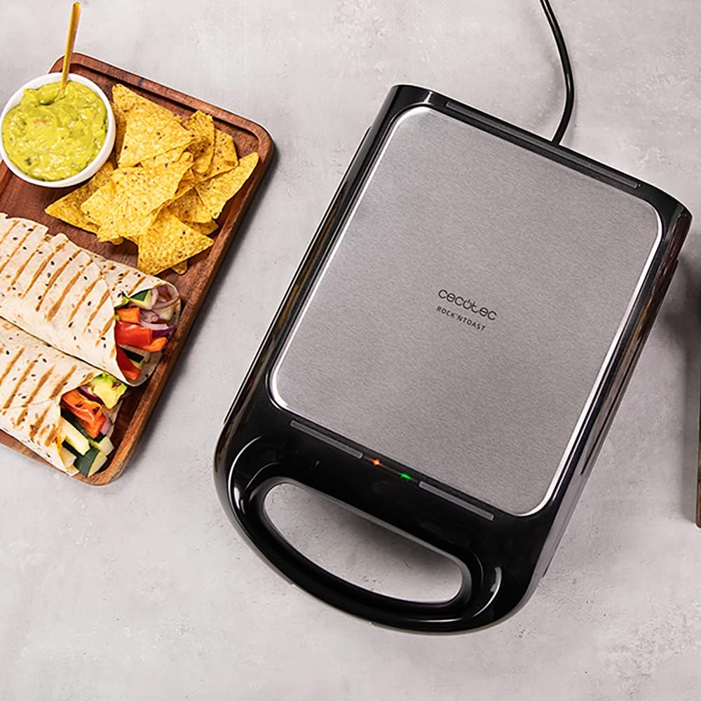 Cecotec - Rock'nToast Family - 4 sandwichs - 3 plaques, 1500W, inox