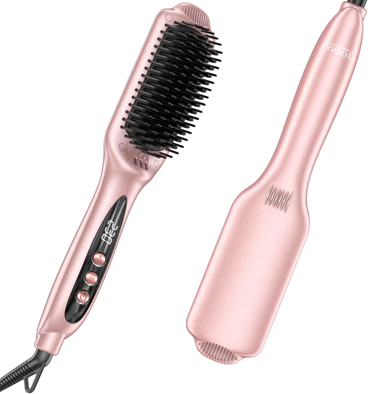LANDOT - Brosse lissante ionique 2en1 - céramique, 120-230°, antistatique