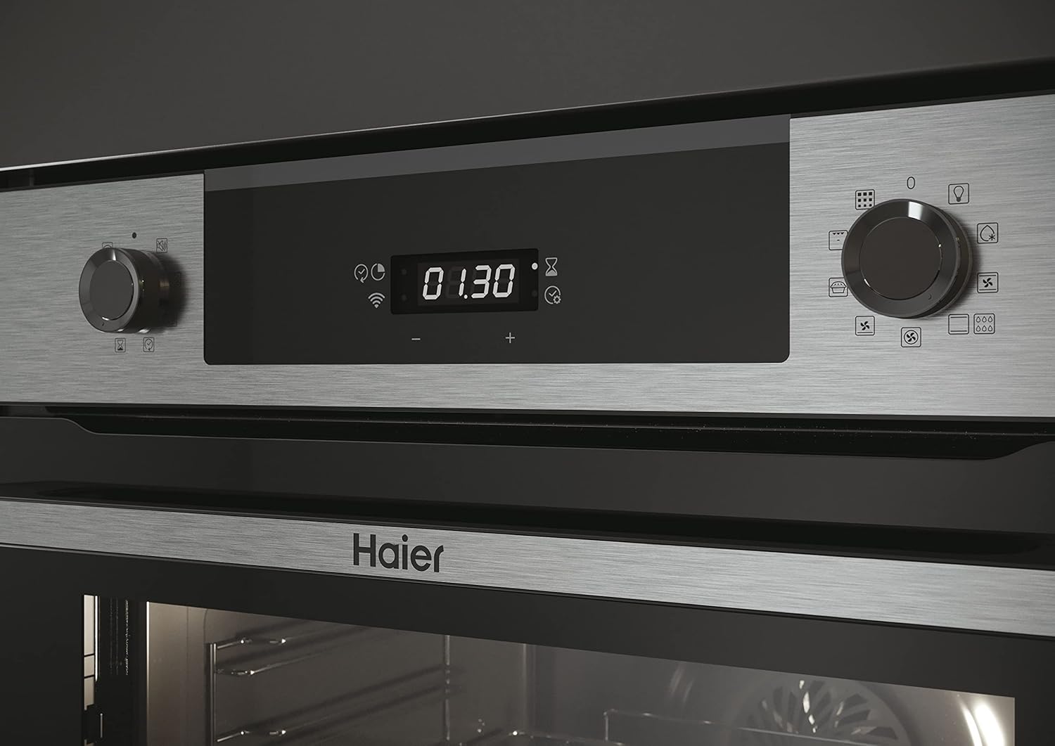 Haier - I-Direct Series 2 - four 70L, pyrolyse, Wi-Fi, inox - HWO60SM2P8XH