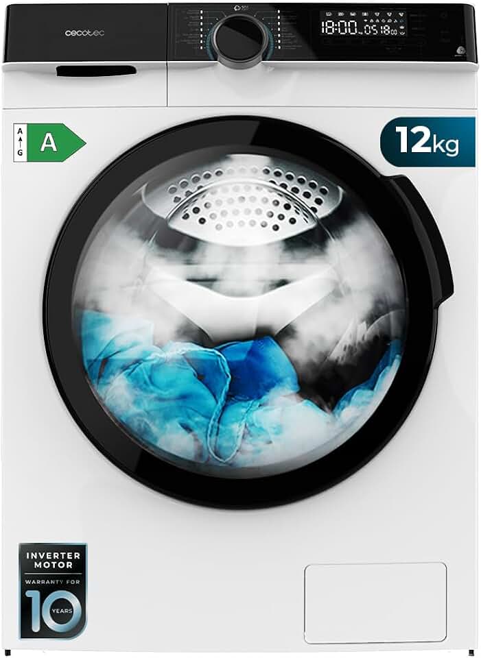 Cecotec - - 12 kg, 1400 tr/min, 2000 W, 14 programmes