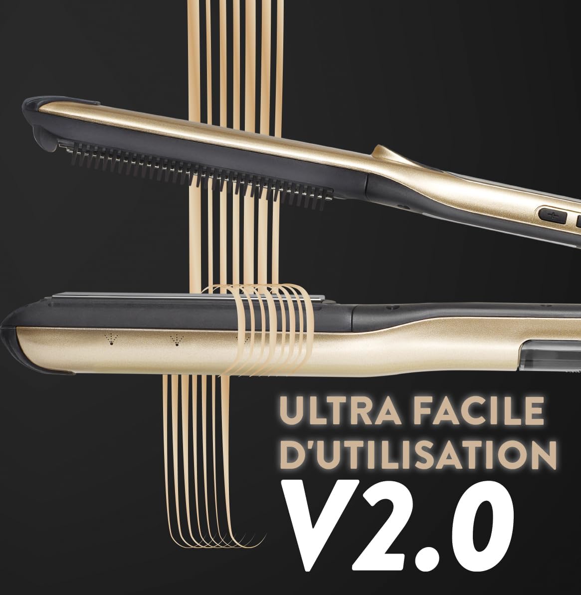Saint Algue - Demeliss Titanium V2.0 - lisseur vapeur haute performance, hydratation intense, tapis-trousse 2en1, tous t