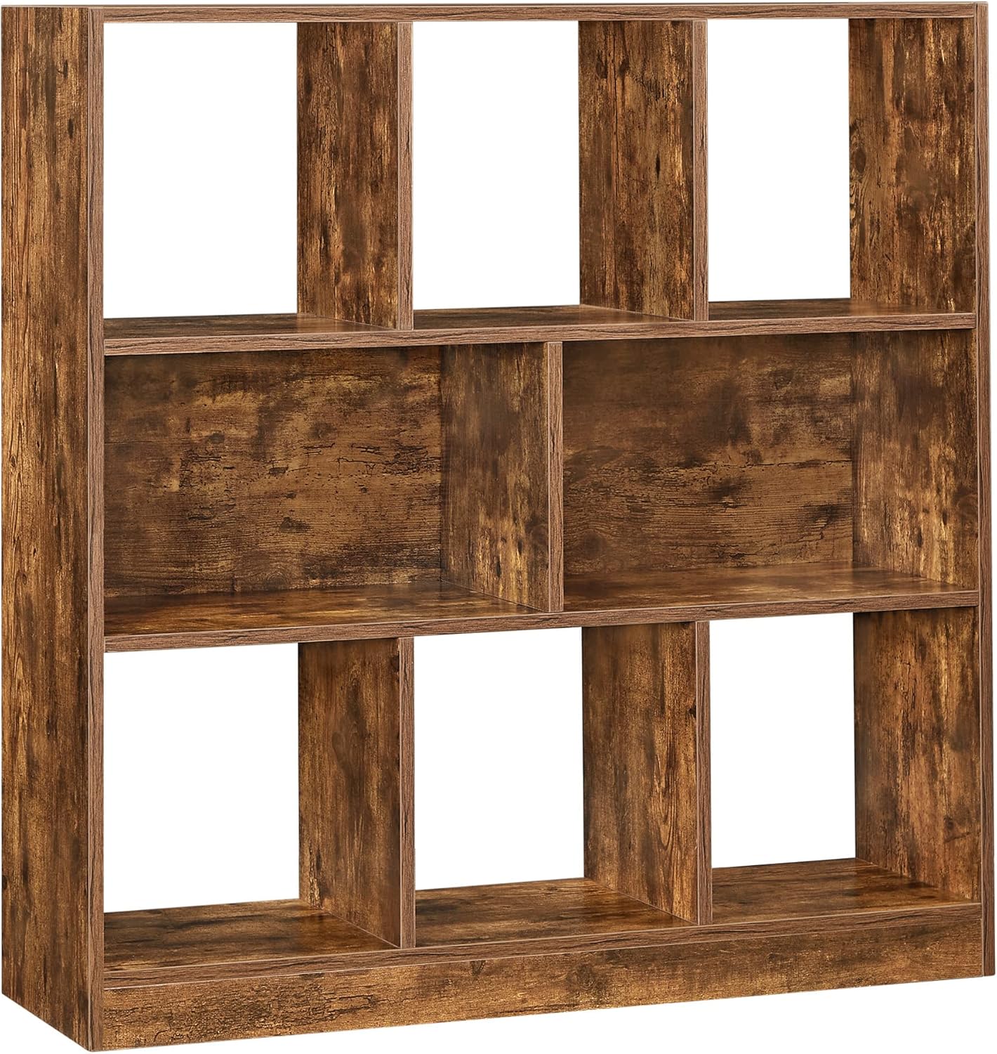 VASAGLE - Bibliothèque série LBC52BX - 30x97,5x100 cm - 8 compartiments ouverts modulables, style marron rustique - LBC5