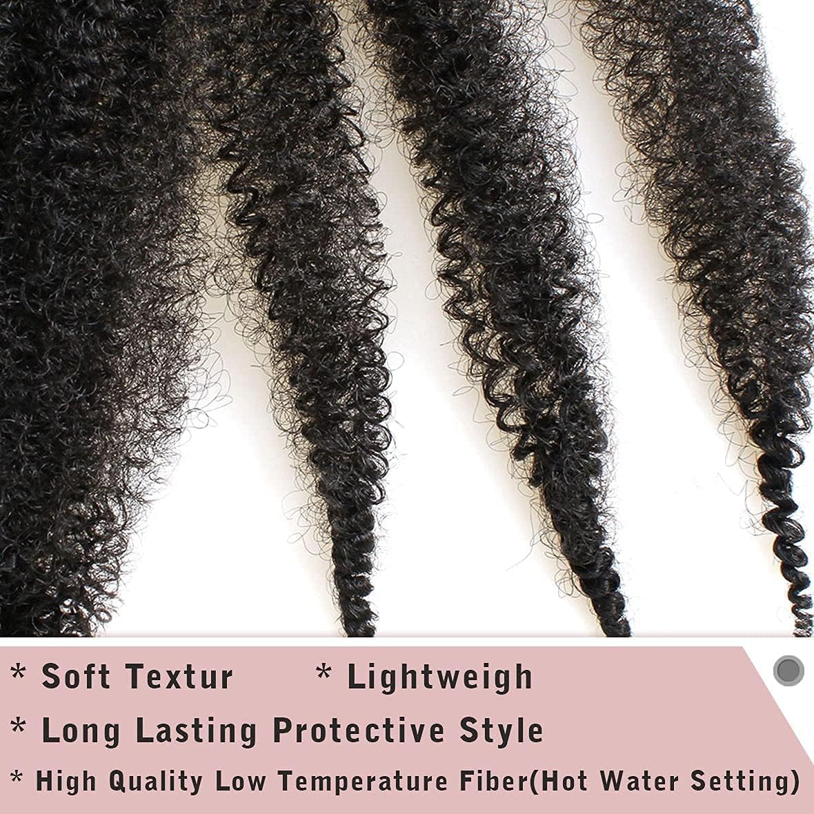 Xtrend - Afro Twist Springy - 30 pouces - 8 packs cheveux synthétiques naturels
