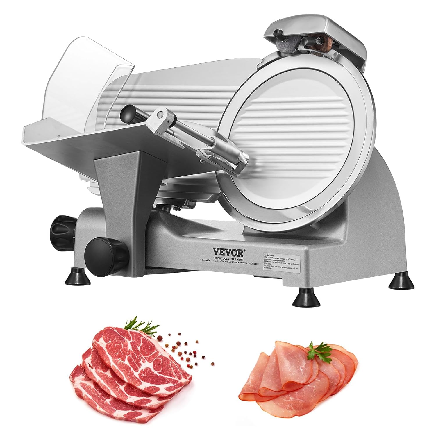 VEVOR - Trancheuse électrique 340W - lame 250mm, 360 tr/min, inox
