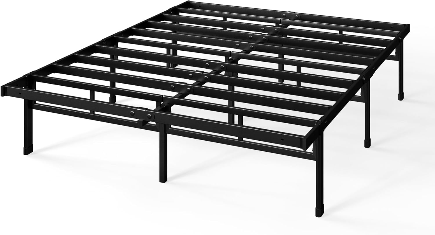 Zinus - Justin - 180x200 cm - lit métal 36cm haut, rangement dessous