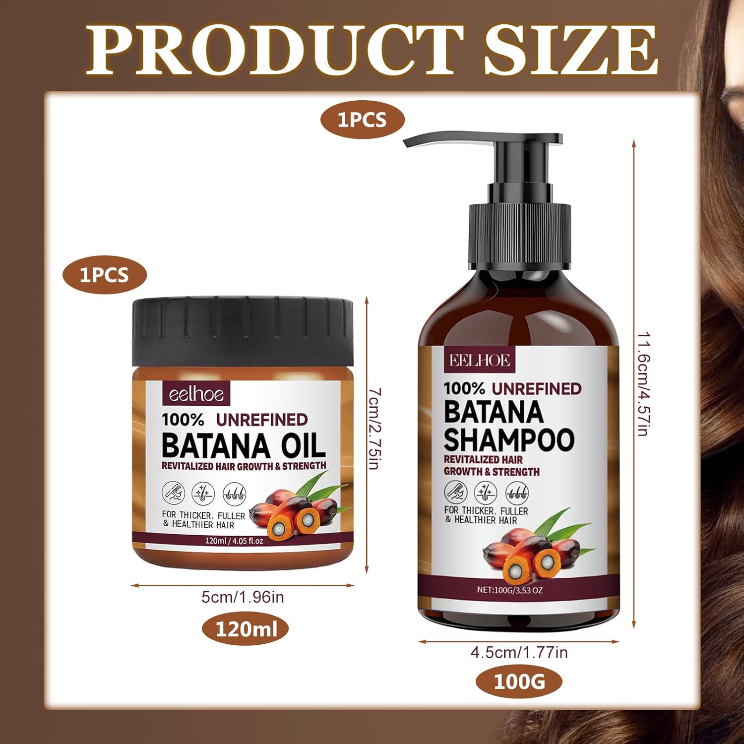 Shampoing et après-shampoing - soin croissance cheveux - huile Batana - réparation intense