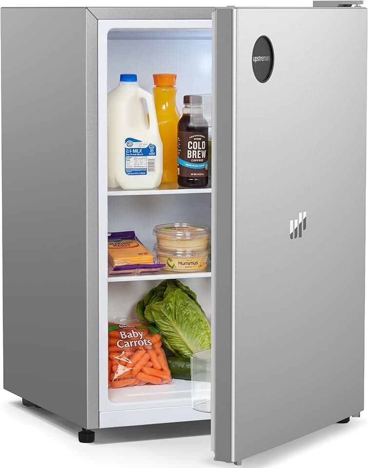 Upstreman - petit frigo 71L - 7 modes, LED, 40dB, économe - CR71-Argent