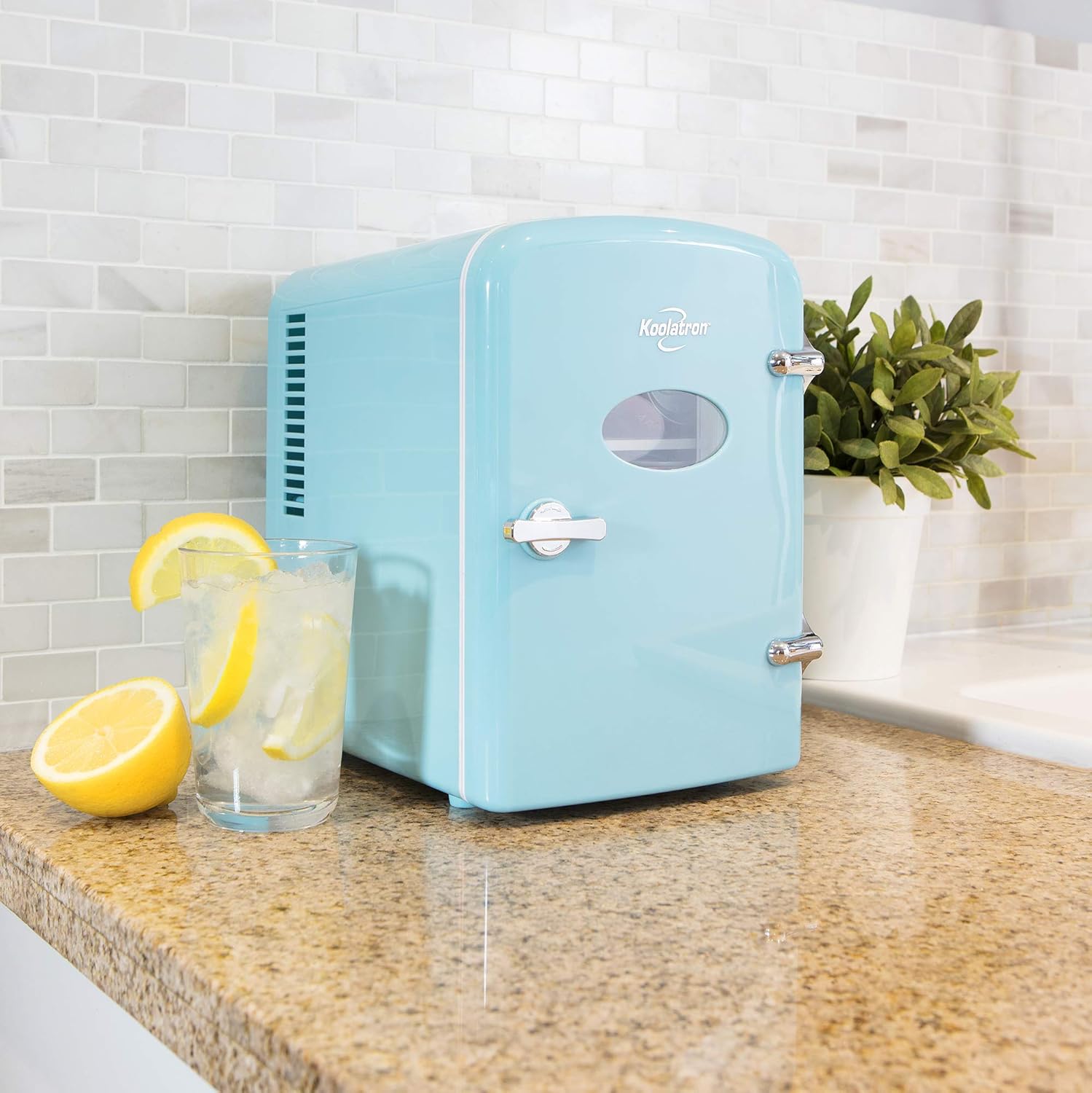 Koolatron - mini frigo rétro 4L - portable, boissons/cosmétiques, vert