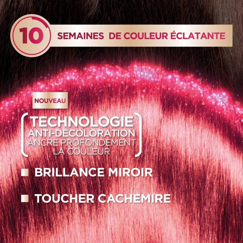 Garnier - Color Sensation - 4.0 Châtain - crème permanente, couvre 100% cheveux blancs, tenue 10 semaines