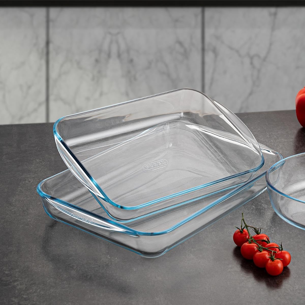 Pyrex - Plat à four rectangulaire 3,7L - verre borosilicate, poignées larges, spécial lasagnes