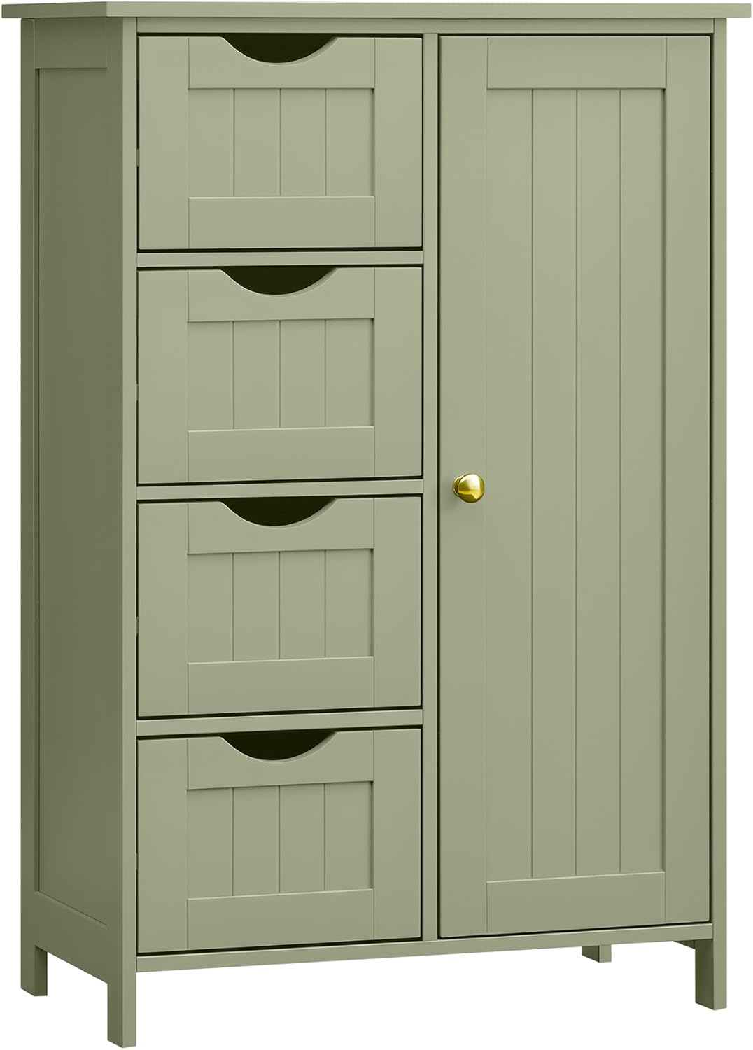 VASAGLE - meuble salle de bain, 30x55x82cm, 4 tiroirs, armoire, LHC041C02