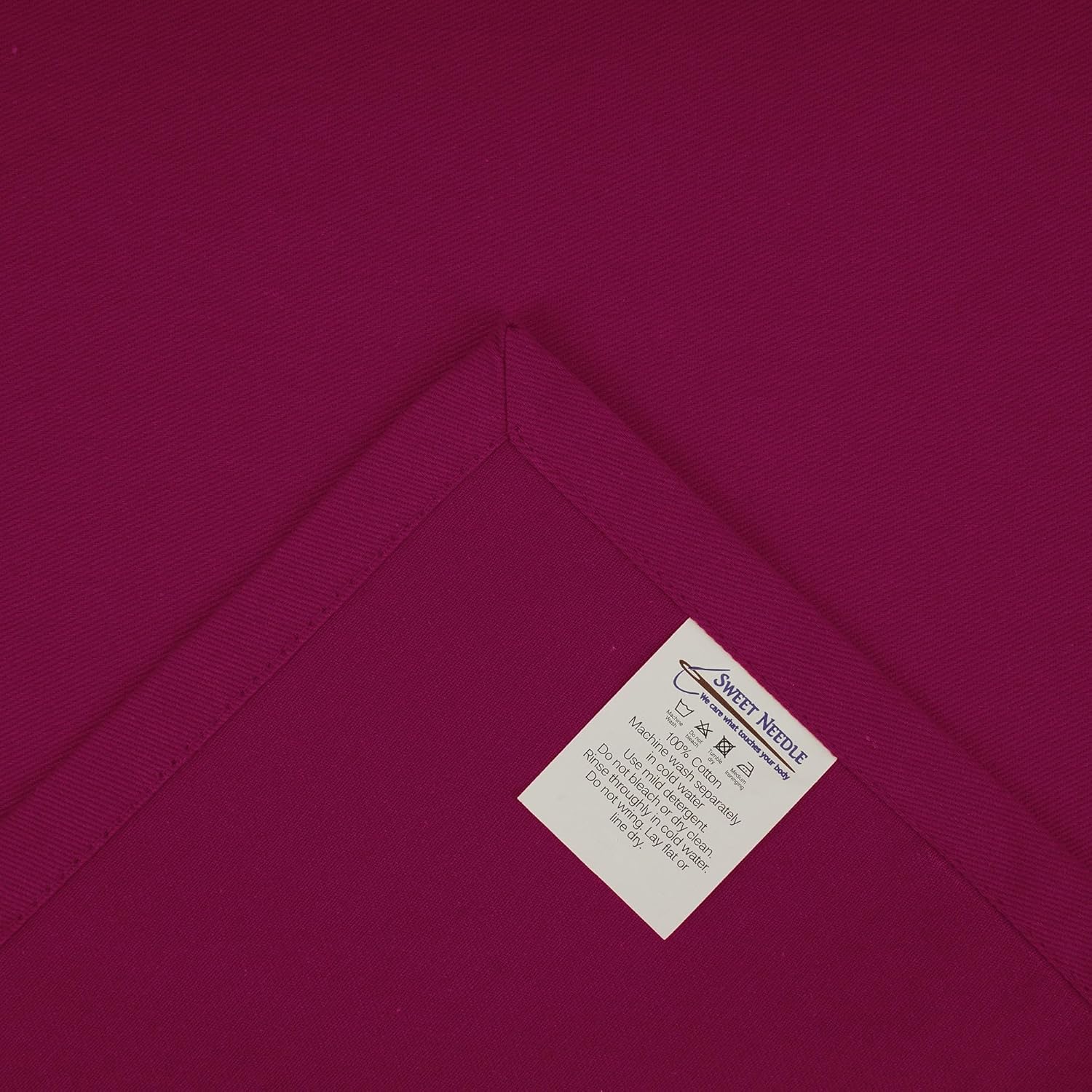 Sweet Needle - lot de 12 serviettes 45x45 cm coton épais bordeaux