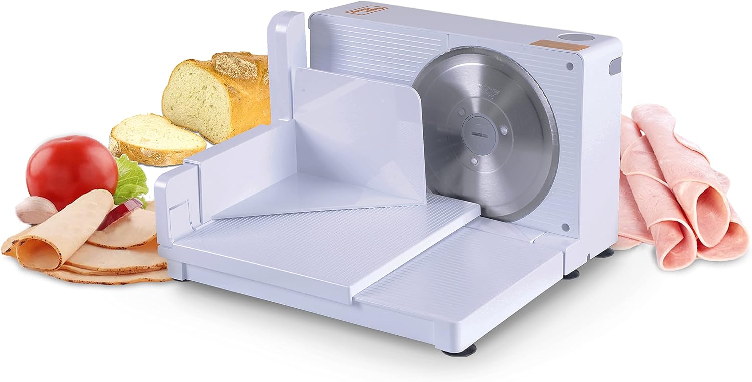 SuperHandy - trancheuse portable électrique 17cm, 120W, lame inox RSG Solingen