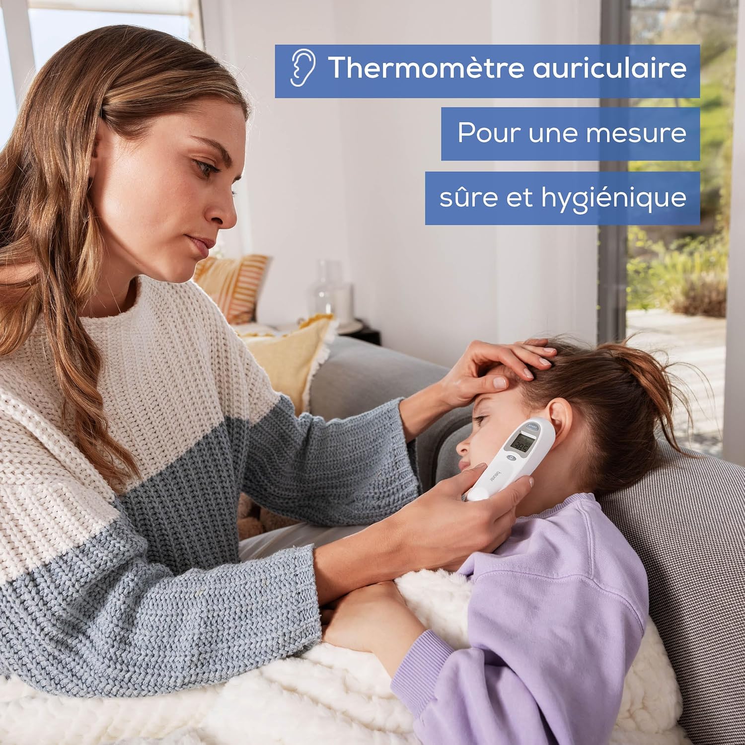 Beurer - FT 58 - thermomètre auriculaire infrarouge, 10 capuchons