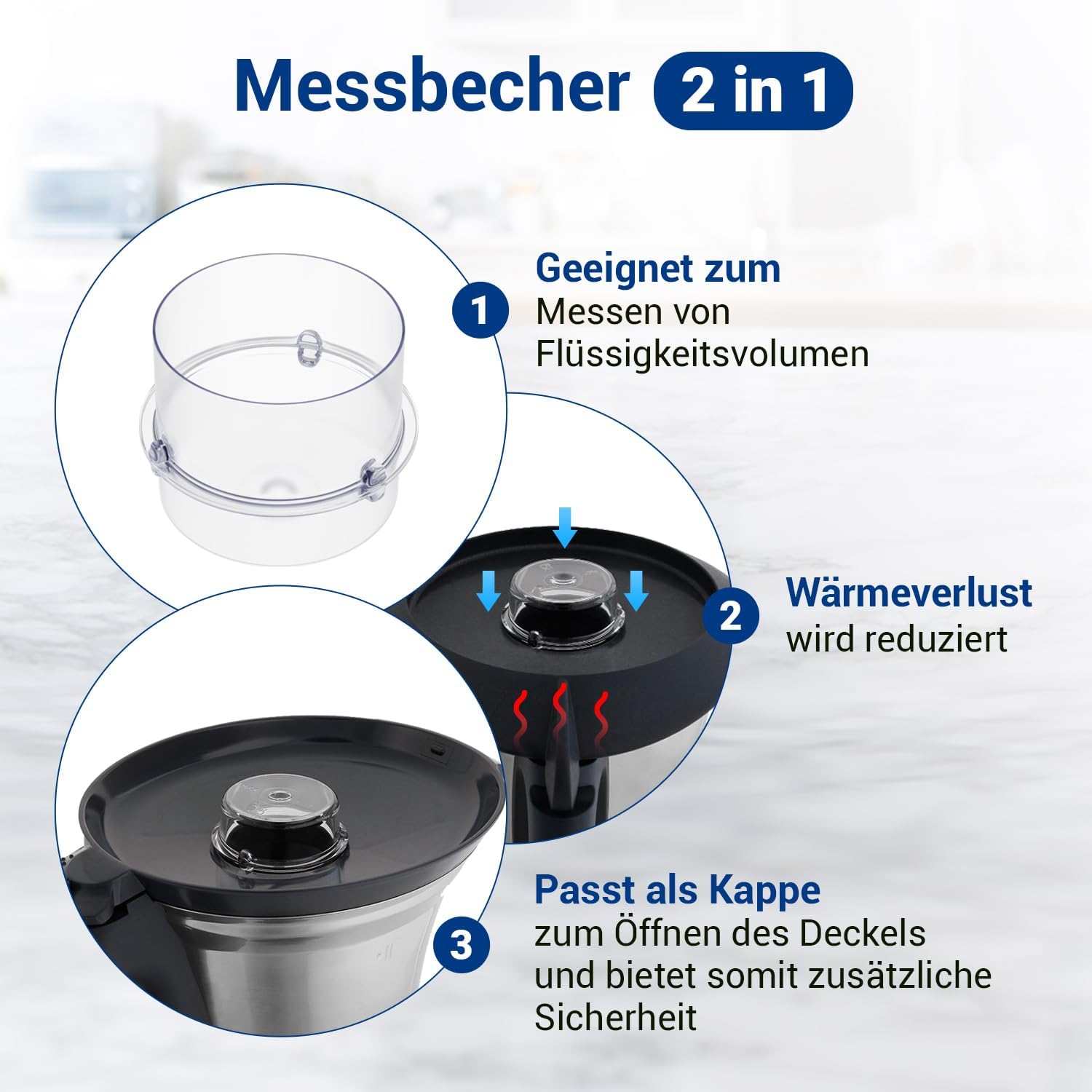 Vioks - gobelet doseur Thermomix - 100ml - plastique, TM5 TM21 TM31 TM3300