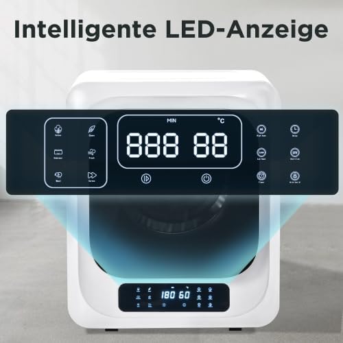 Sèche-linge inox mural, 4kg, 850W, UV, LED, 60dB, 6 programmes