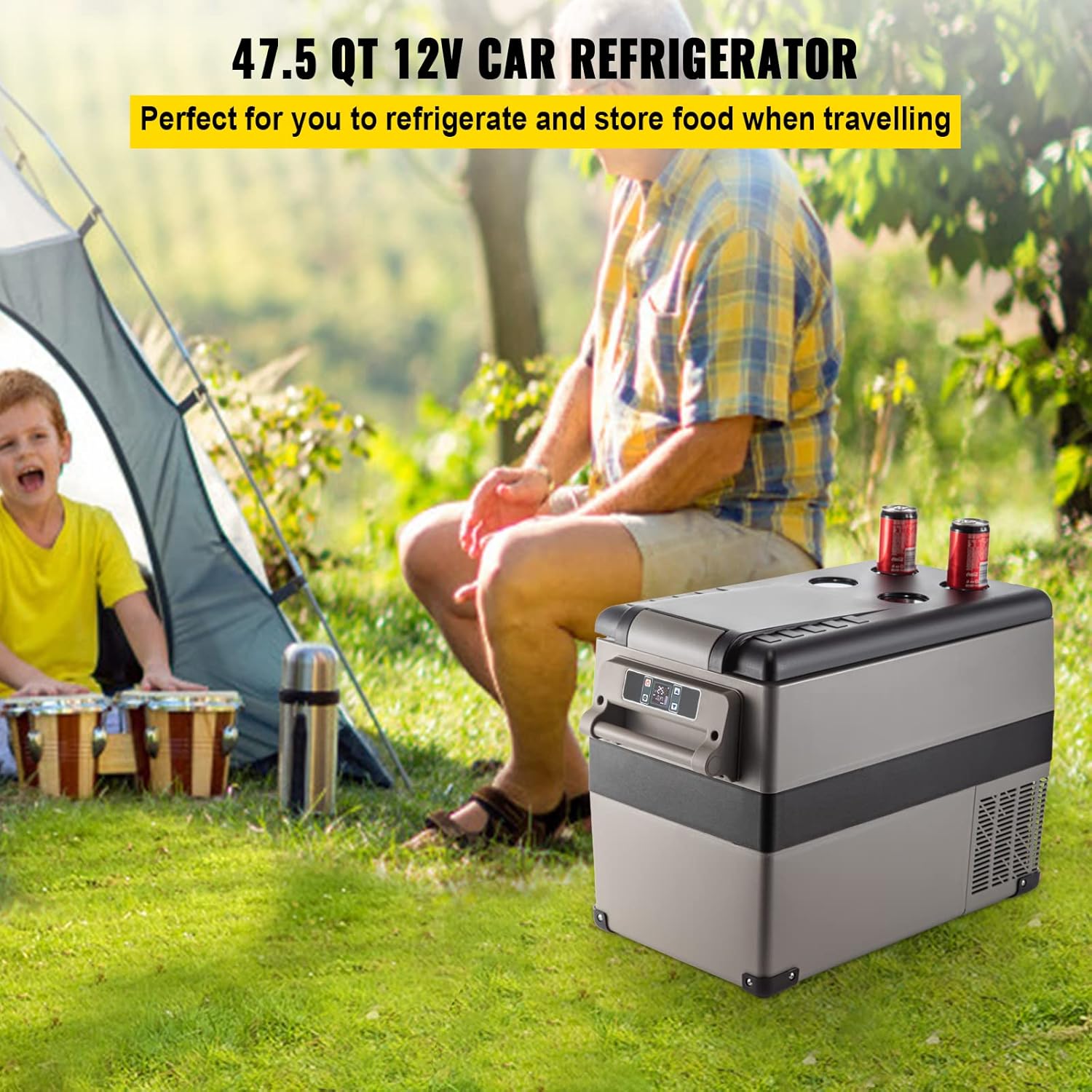 VEVOR - glacière électrique, 45L, 60W, portable, 69.3x34.5x45.6cm