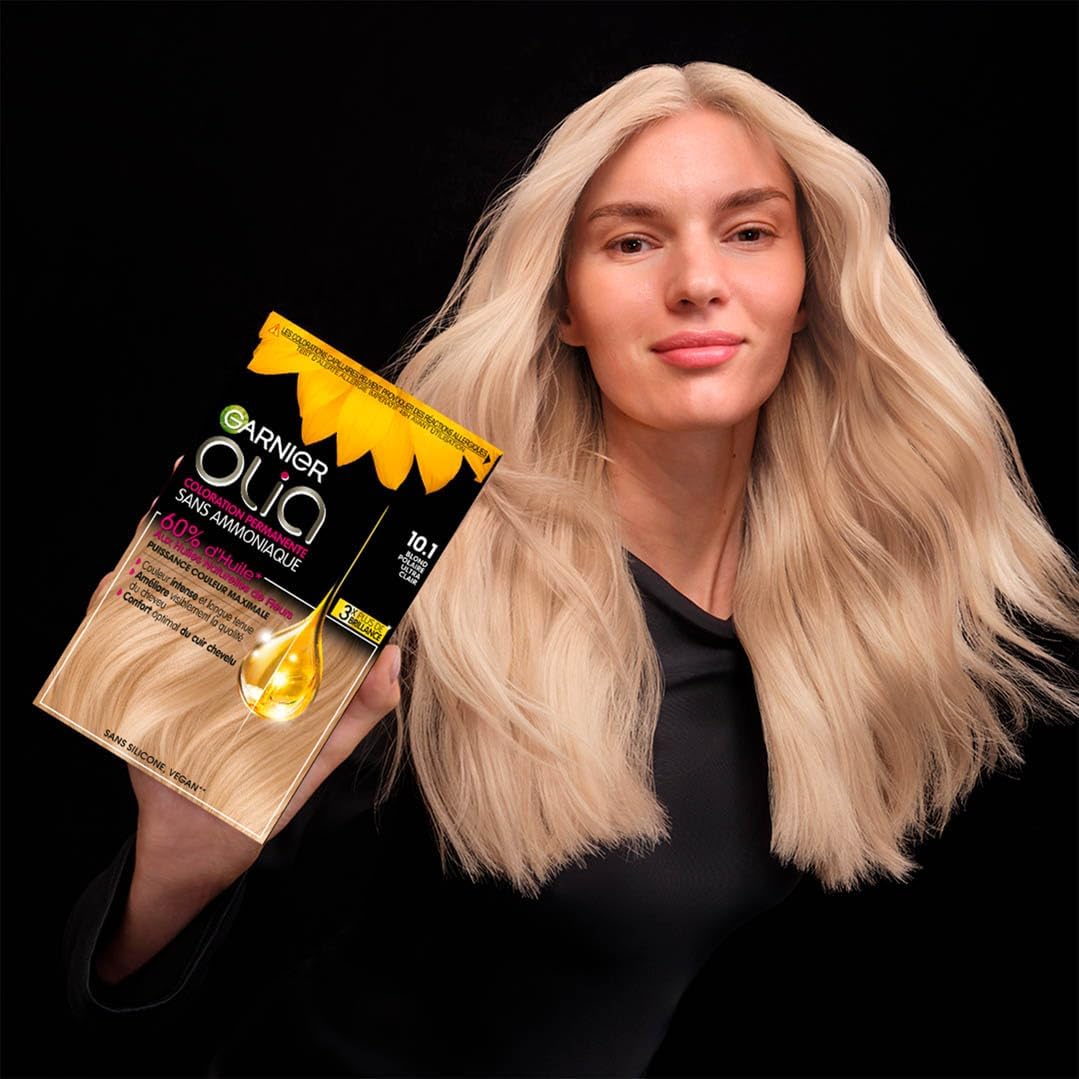 Garnier - Olia coloration permanente - 9.0 blond clair, sans ammoniaque, huiles fleurs
