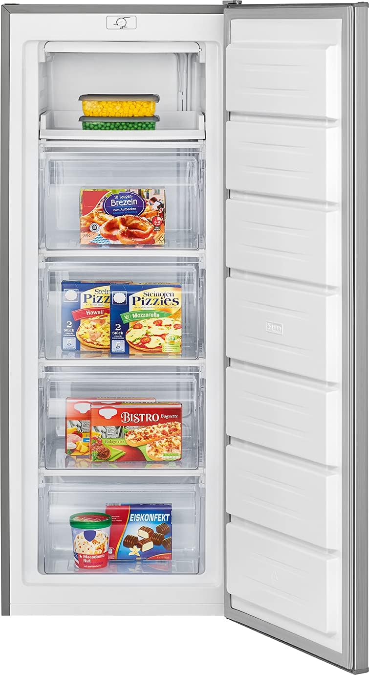Bomann - congélateur GS 7340 - 168L, 4 tiroirs, inox, commande réglable - GS7340