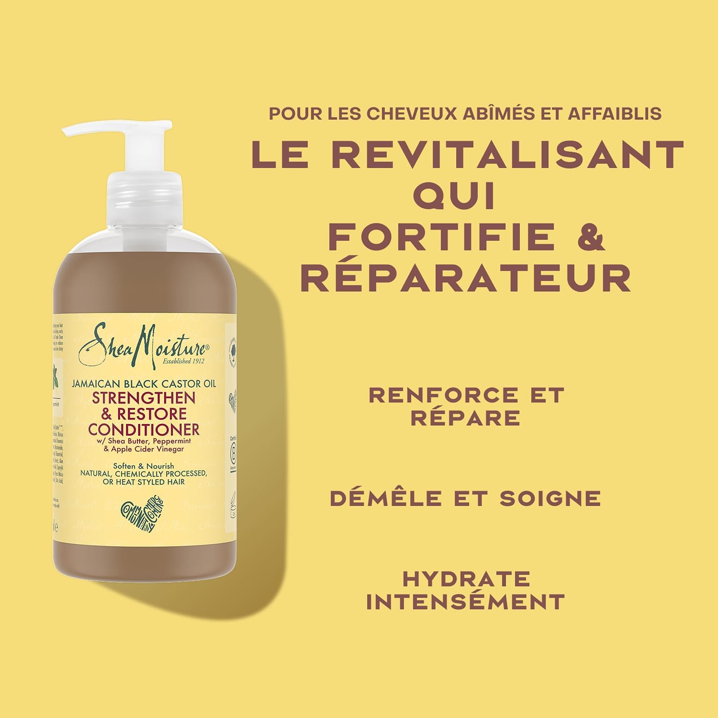 SheaMoisture - Jamaican Black Castor - 384ml+431ml - shampoing, soins renforçants