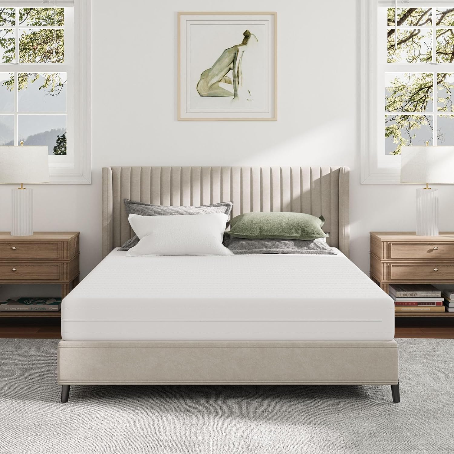 Novilla - Matelas mousse 7 zones - 160x200 cm - housse amovible, 14 cm