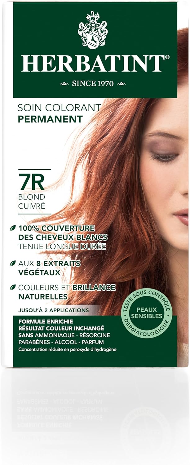 Herbatint - soin colorant 7R - 150ml - sans ammoniaque, 100% couvrant