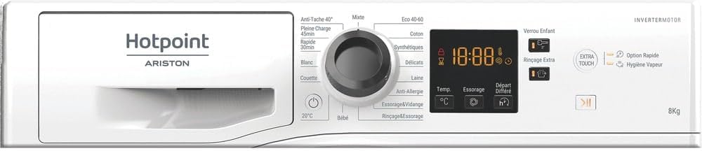 Hotpoint -  8kg, 1400trs, écran digital