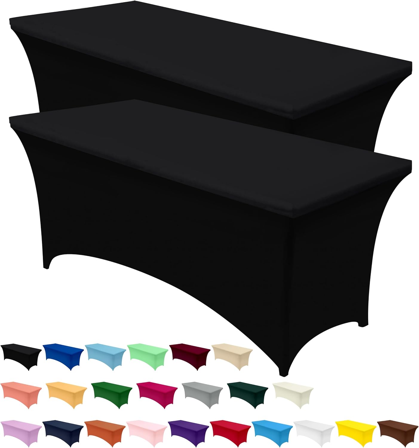 Utopia Kitchen - nappe extensible, 122 cm, polyester/spandex, lavable, lot de 2
