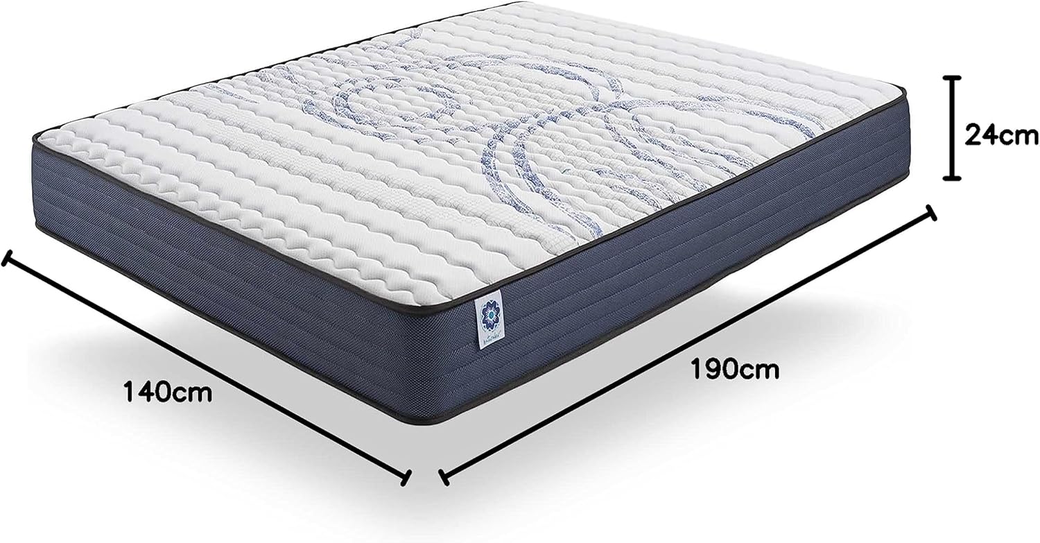 Naturalex - PerfectSleep - 140x190 cm - hybride à mémoire de forme, latex, réversible