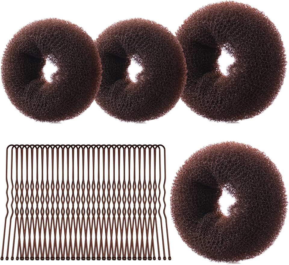 URAQT - Machine à pain donut - 4 pièces, 6/8 cm - chignon, 30 épingles