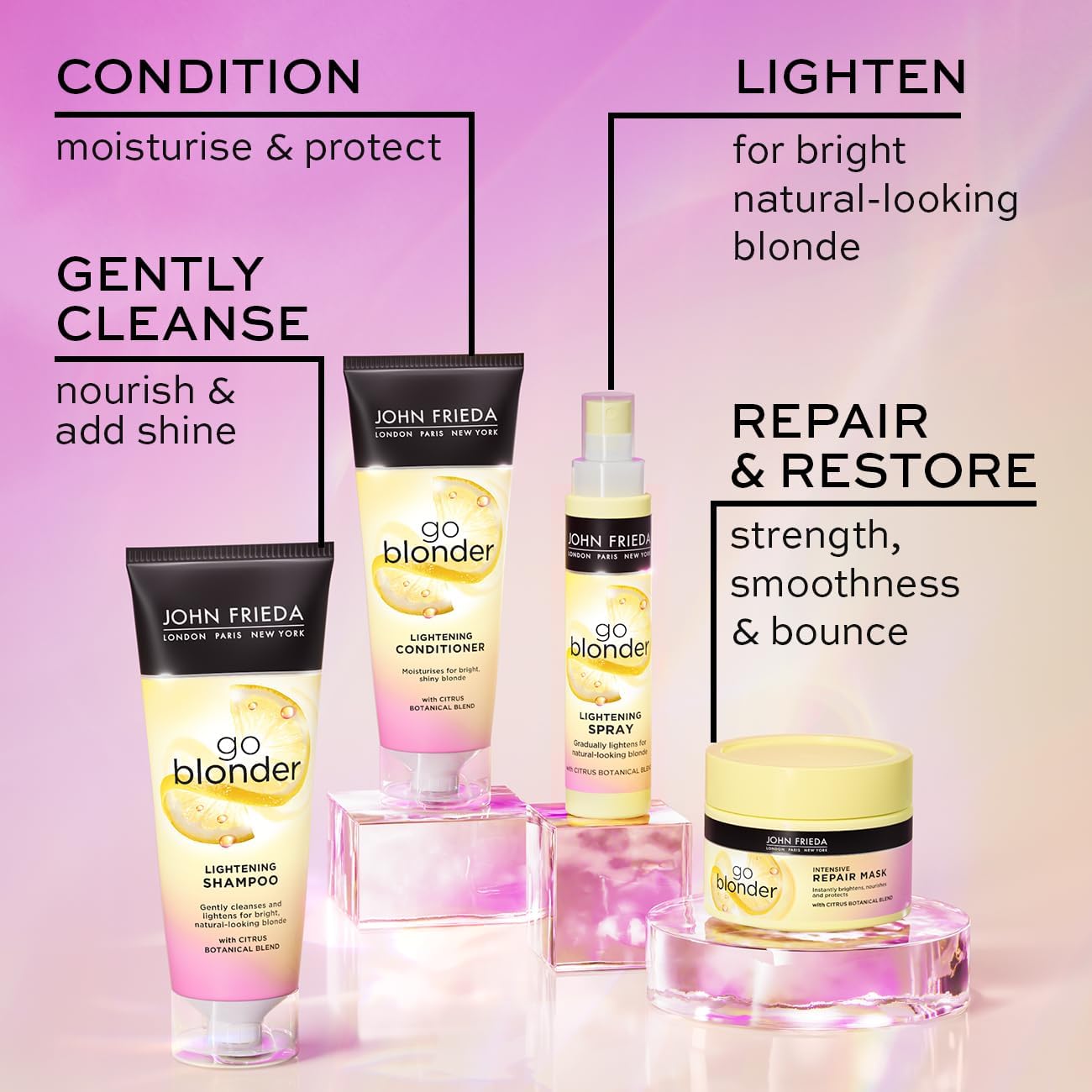 John Frieda - Go Blonder démêlant éclaircissant 75ml, soin cheveux