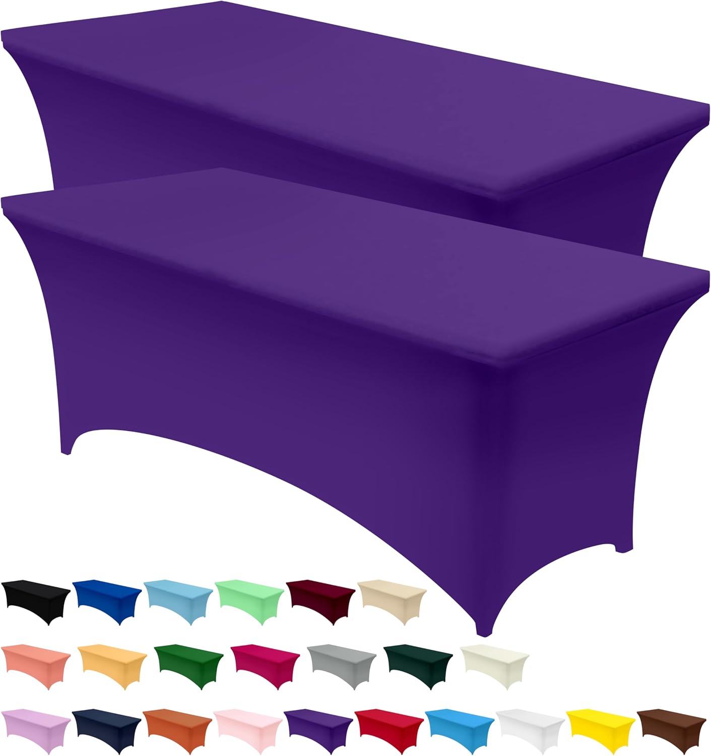 Utopia Kitchen - nappe extensible - 183 cm - polyester/spandex, lavable, infroissable, lot de 2