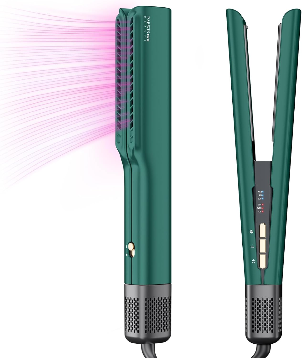 PARWIN PRO BEAUTY - lisseur à air ionique - 35-75cm - lissage humide/sec, sans plaques chauffantes, sans dommages thermi