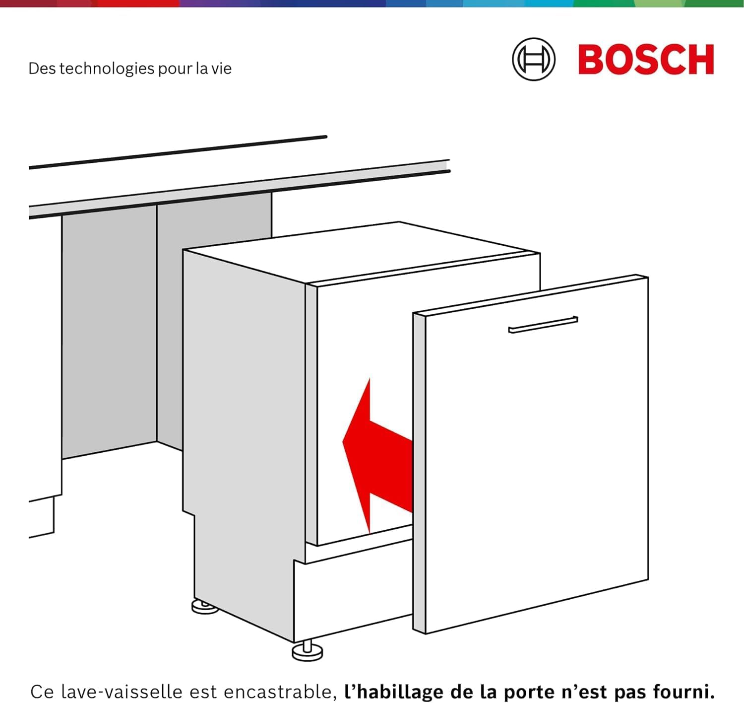 Bosch - Série 4 encastrable 60cm, silencieux