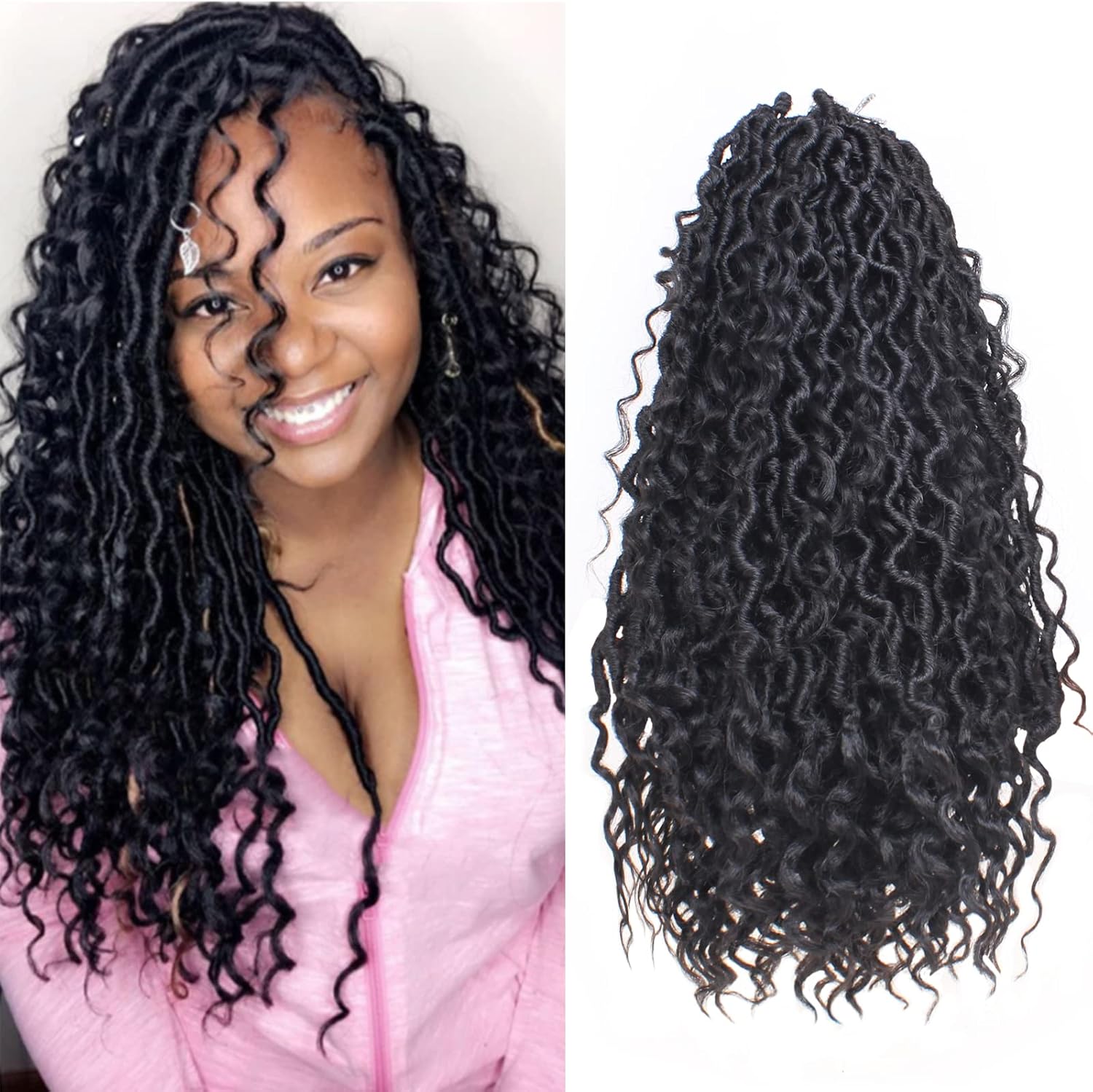 Xtrend - River Goddess - 14 pouces - faux locs crochet bouclés synthétiques