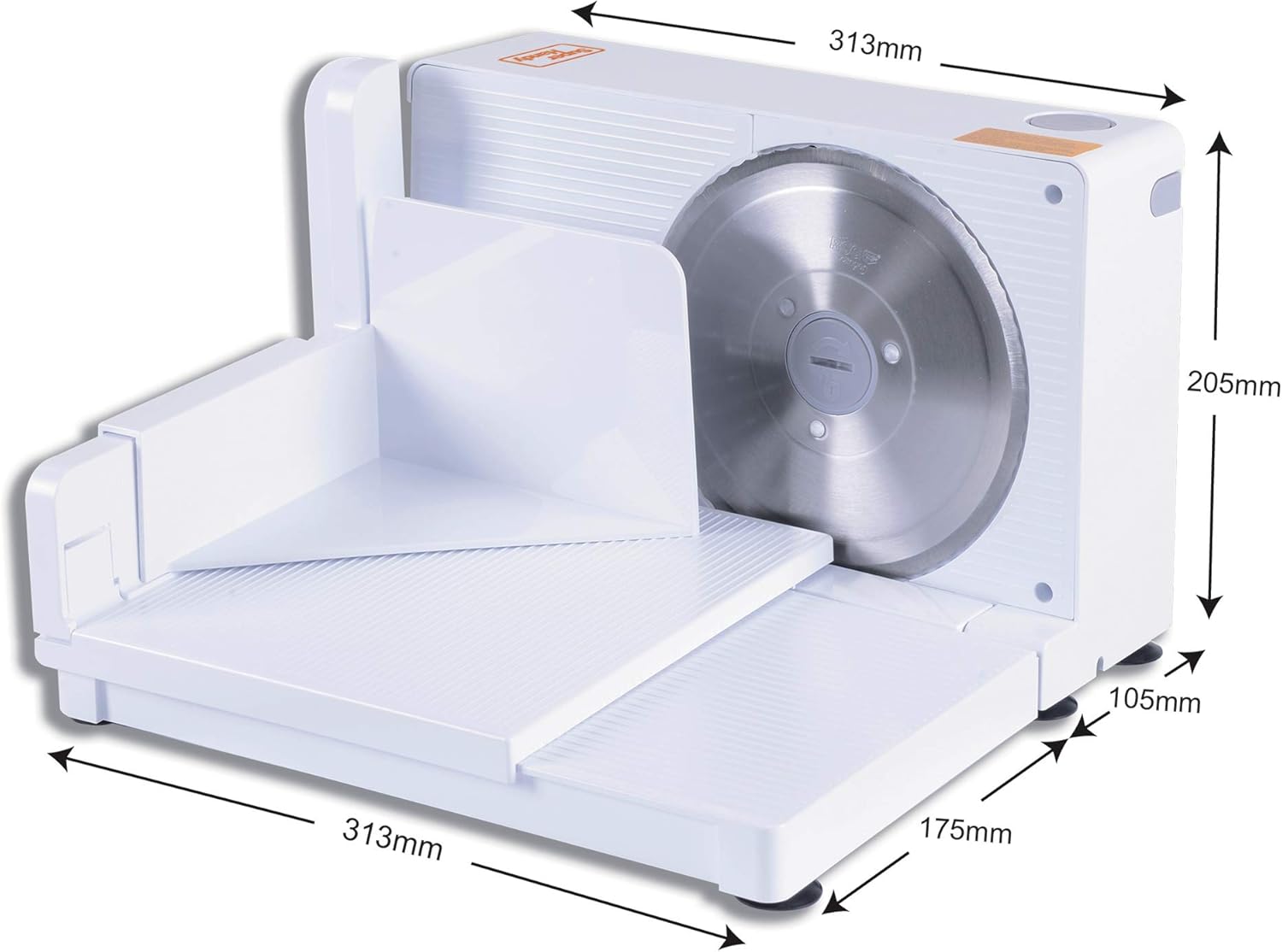 SuperHandy - trancheuse portable électrique 17cm, 120W, lame inox RSG Solingen