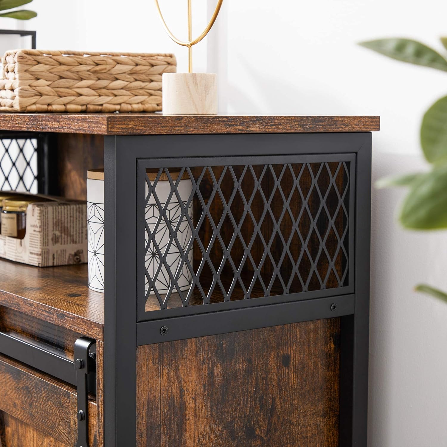VASAGLE - meuble de rangement buffet, 30x70x80 cm, porte coulissante, LSC089B01V1