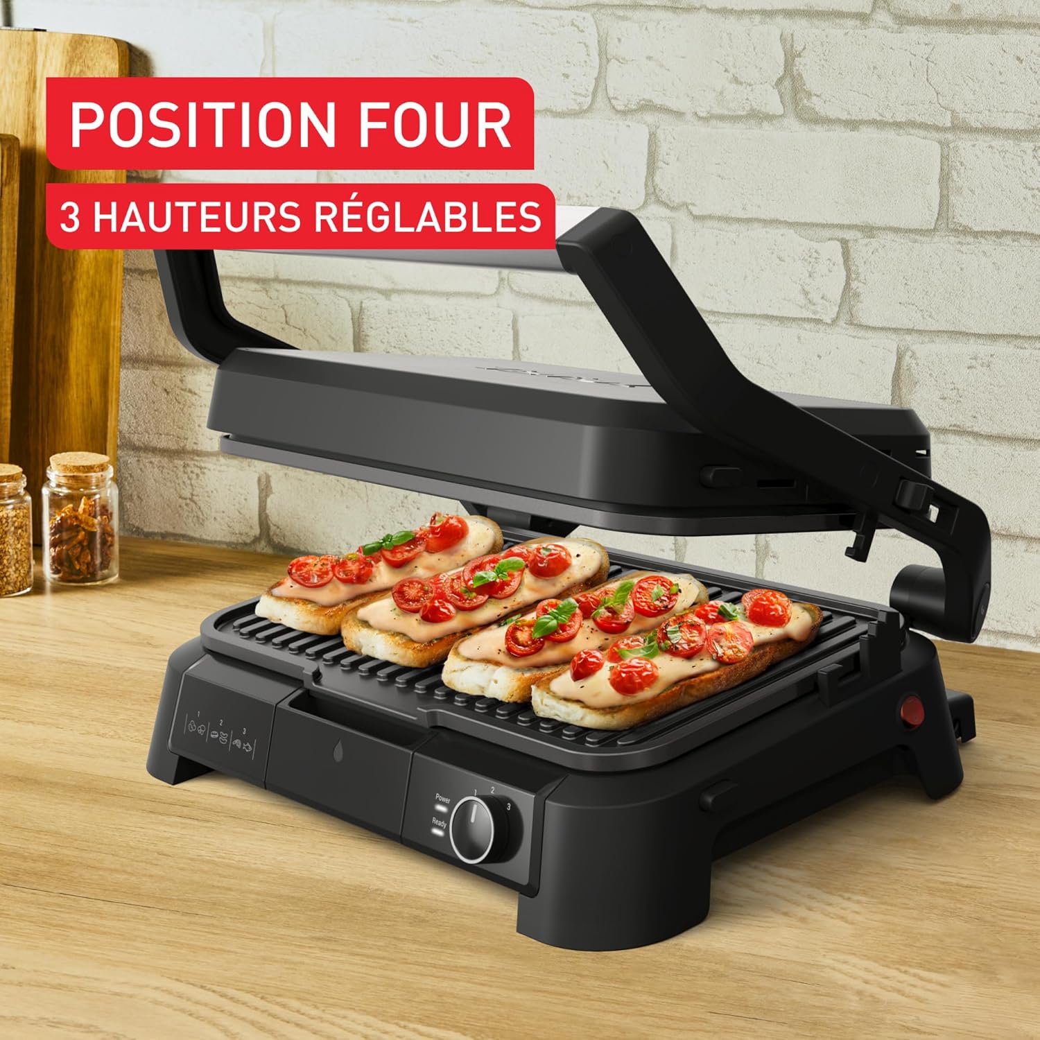 Tefal - SuperGrill 3-en-1 XL - grande surface, 2200W, thermostat ajustable - GC520DE0