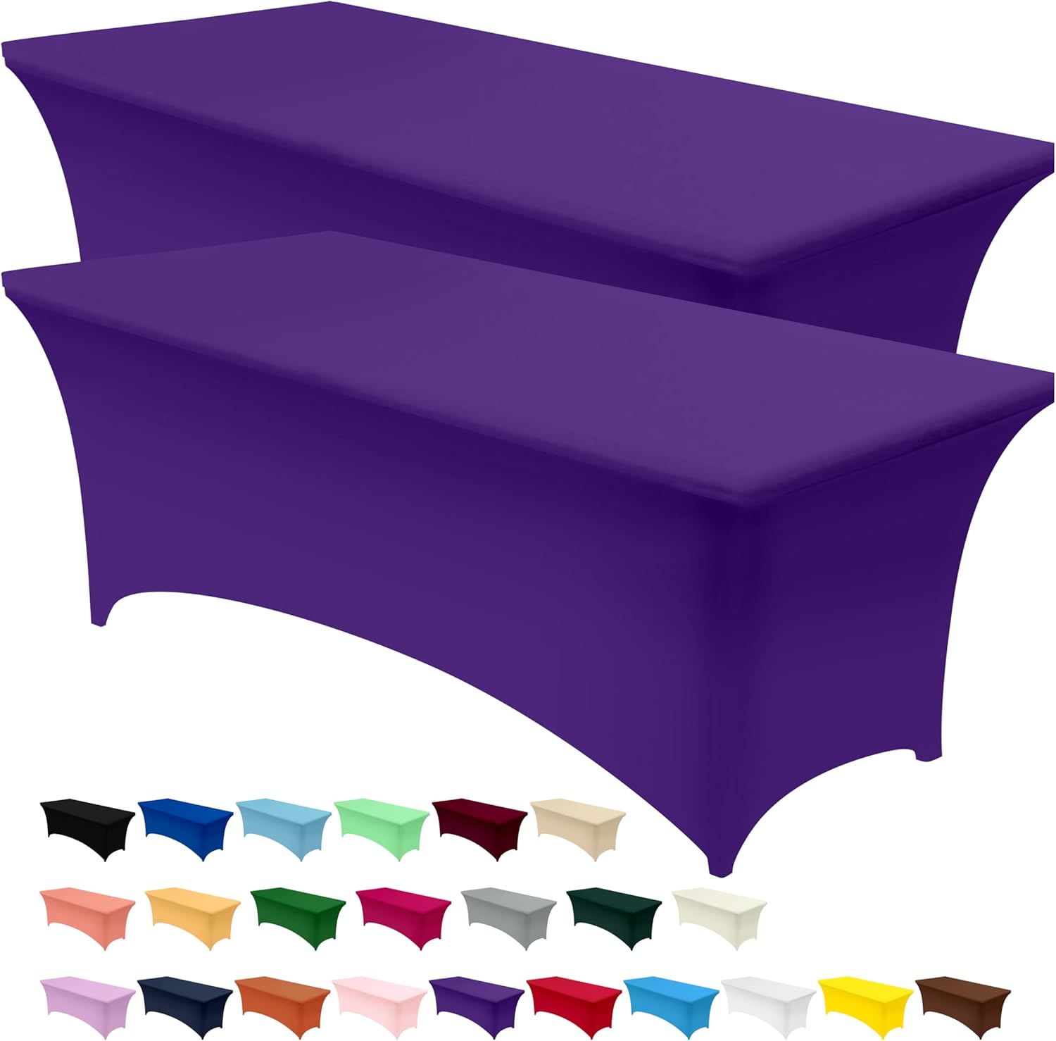 Utopia Kitchen - nappe extensible - 244 cm - polyester, spandex, lavable, infroissable, lot de 2