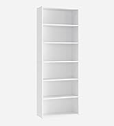 une étagère blanche au fini blanc.