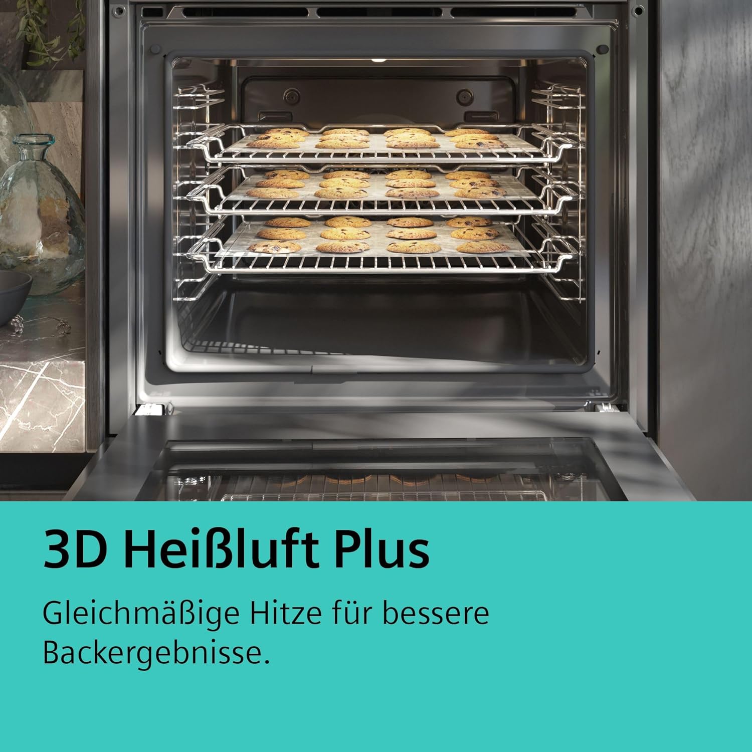 Siemens - four iQ100 66L - inox/noir, classe A, HB113FBS1