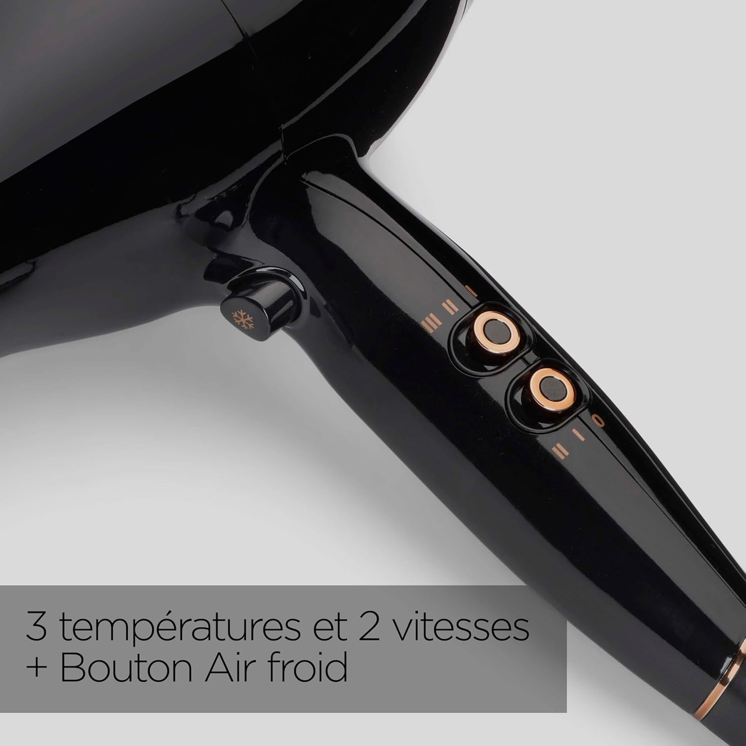 BaByliss - Pro Power - puissant 2300W, moteur AC, ionique, 3 temp./2 vitesses, noir - D5245E