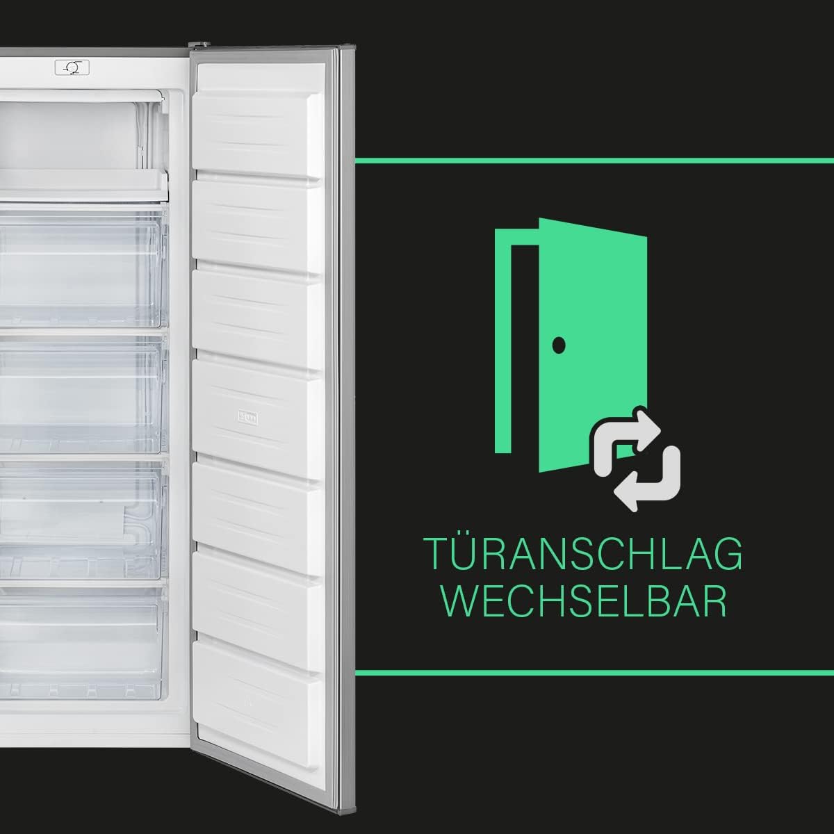 Bomann - congélateur GS 7340 - 168L, 4 tiroirs, inox, commande réglable - GS7340