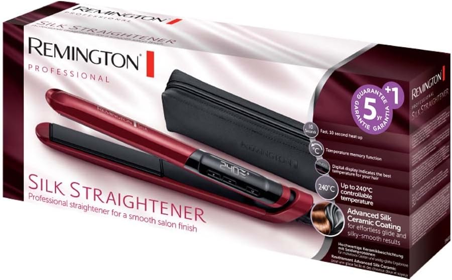 Remington - Lisseur Silk - écran LCD, céramique soie, 150-240°C, S9600