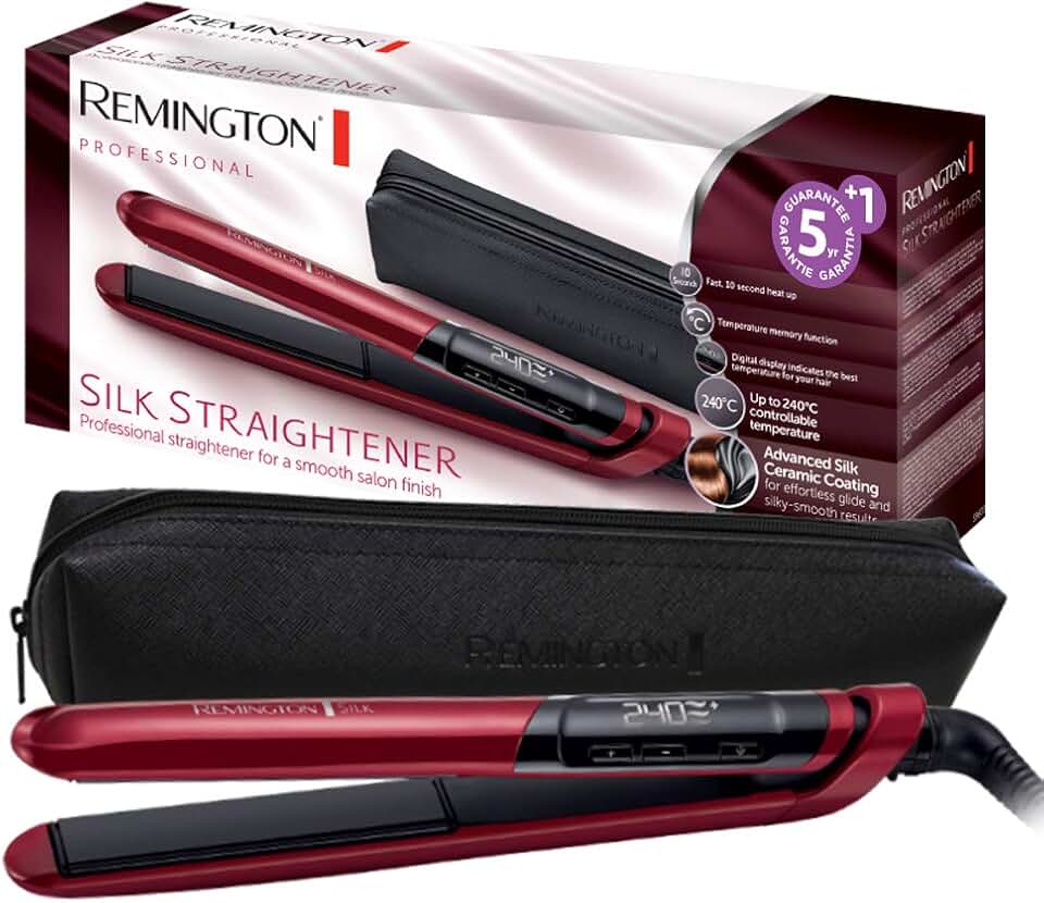 Remington - Lisseur Silk - écran LCD, céramique soie, 150-240°C, S9600