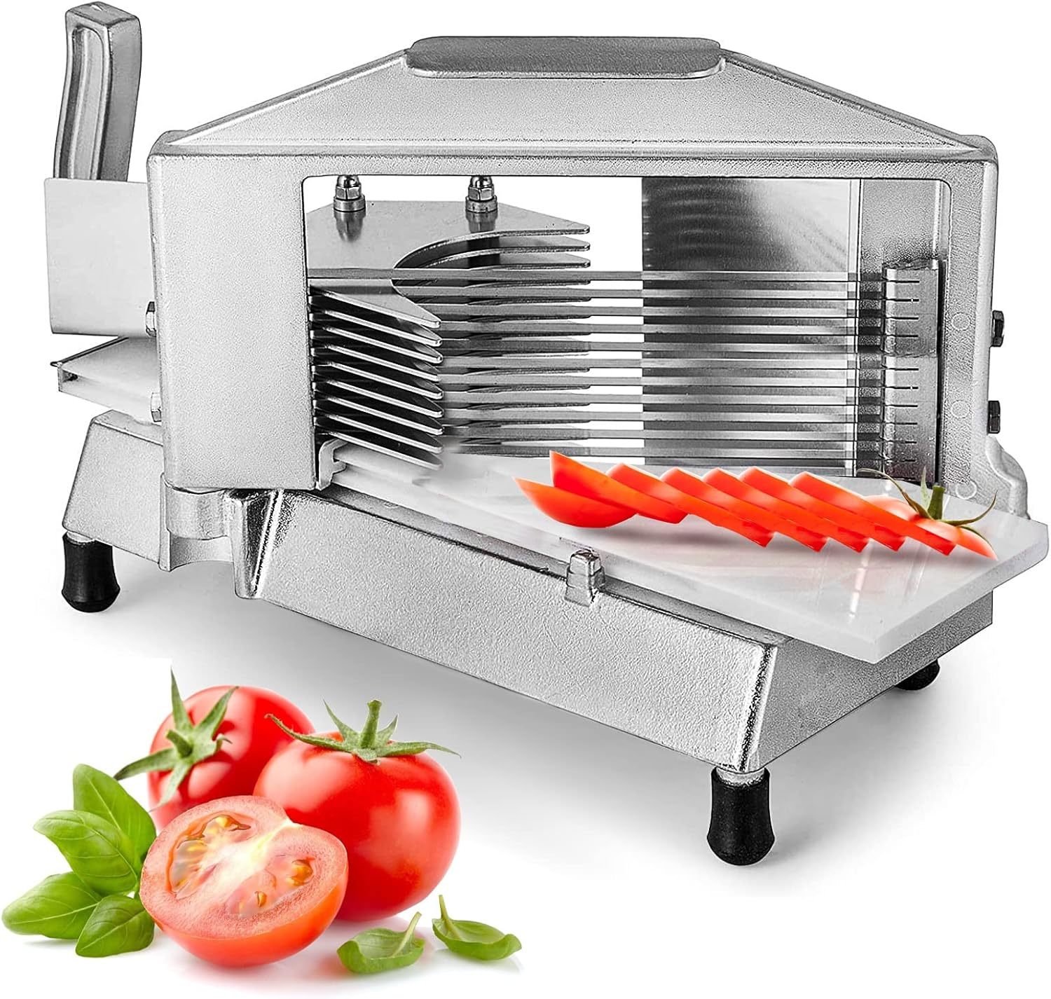 VEVOR - Coupe-tomates robuste 6,35 mm - inox - pieds antidérapants