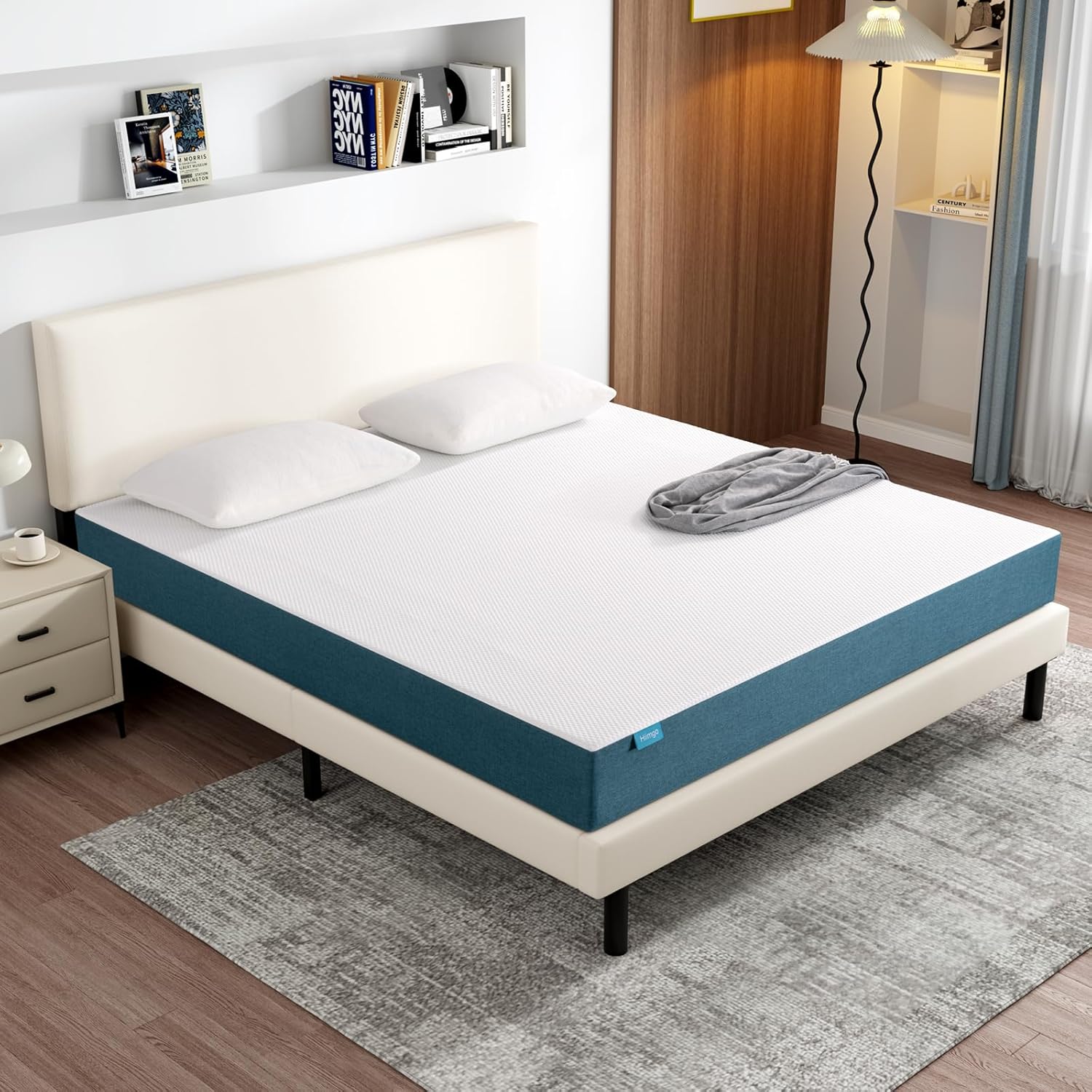 Matelas - mousse mémoire de forme réversible - 140x200 cm - soutien moyen, 22 cm de hauteur, haute densité