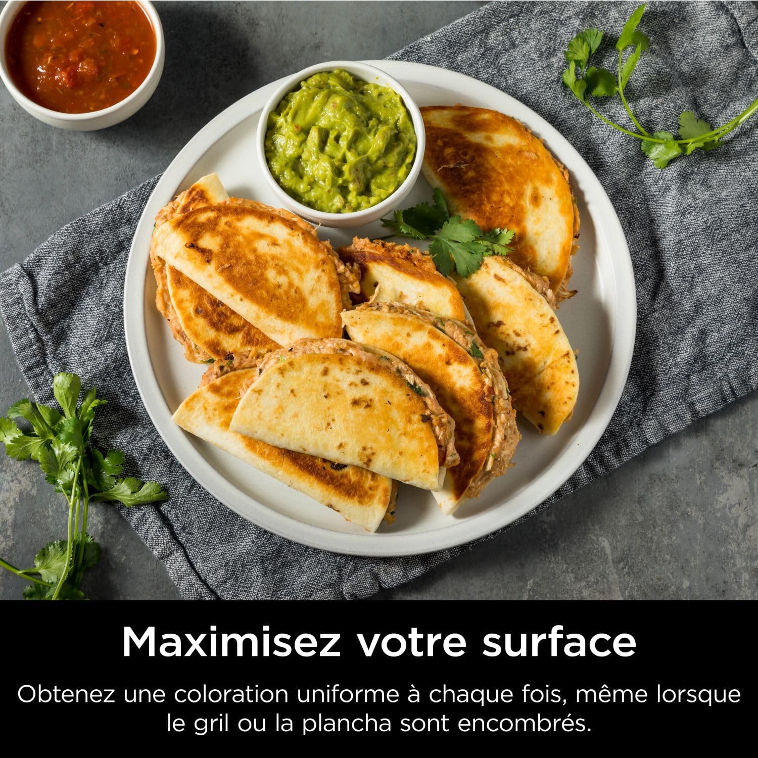 Ninja - Sizzle Pro XL - grill électrique multifonction, intérieur, plancha céramique, accessoires inclus - GX101EU